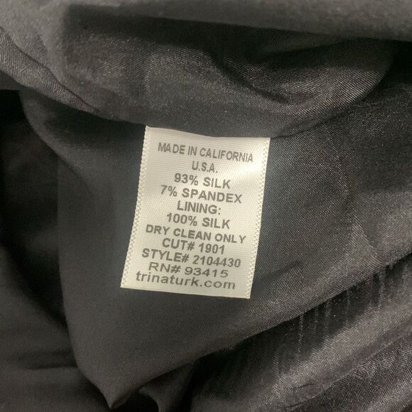 Trina Turk Dress Sz 8 100% Silk Chain link Pattern Art Deco Office Casual - Picture 4 of 5